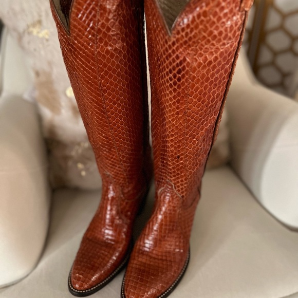 Tony Lama Exotic Dan post western boots - Picture 12 of 13